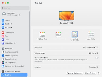 MacOS isn’t prepared for dual UHD resolution. I only have the choice between native scaling (2160p), dual magnification (1080p) or even larger variants. None of which are optimal.
