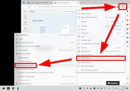 Comment ajouter un site Web à la barre des tâches avec Edge.