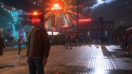 Bien sûr, j’ai choisi le chapeau lumineux comme prix du parc d’attractions.