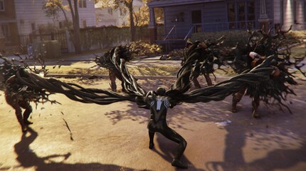 Quand Peter obtient les pouvoirs de Venom, le jeu prend tout son sens.