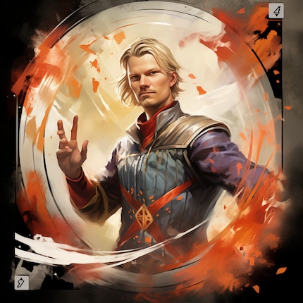 Erling Haaland façon carte MTG en tant qu’Erling, le rapide.