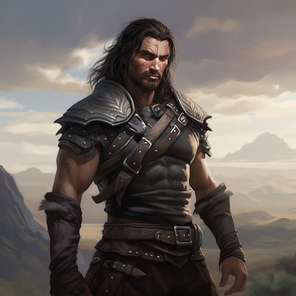 Garruk, le planeswalker « Magic : The Gathering », en harnais de cuir.