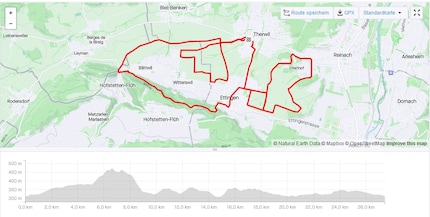 La plus longue de mes courses d’essai : près de 30 kilomètres et un peu plus de 400 mètres de dénivelé.