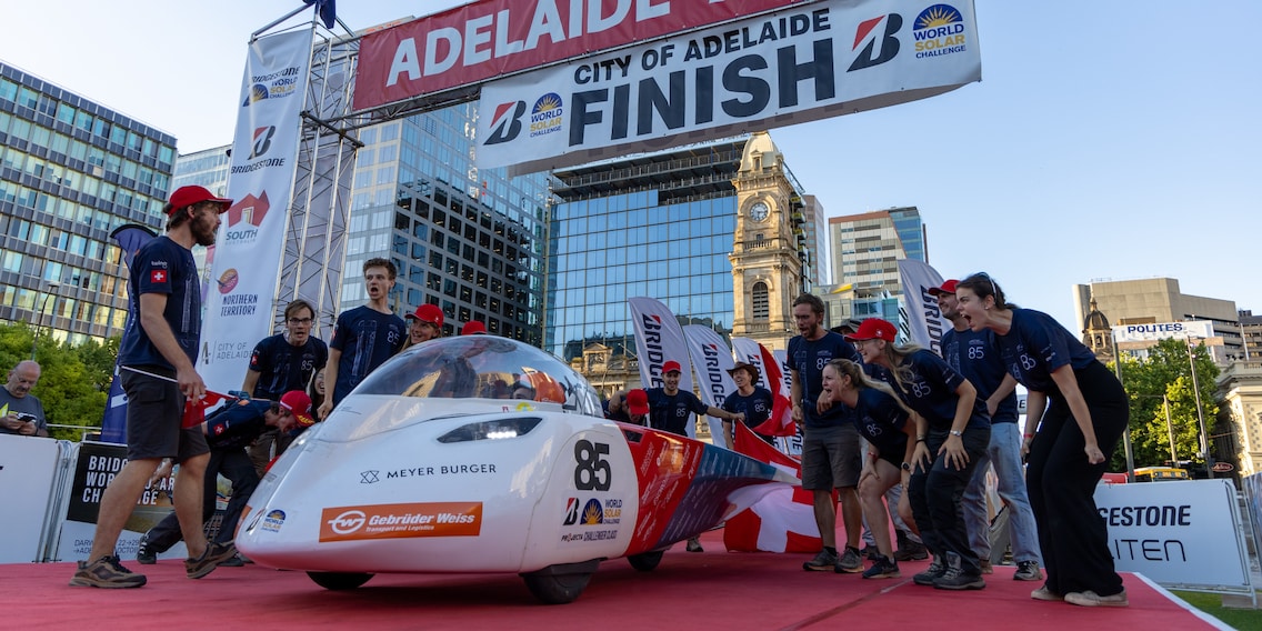 ETH team has done it: after 3000 kilometres, the solar racing car crosses the finish line