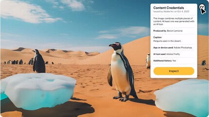 Content Credentials are intended to make the image’s origin of creation transparent. They also allow AI-generated images to be labelled as such.