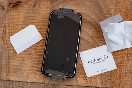 At first, there are still a few air bubbles left…