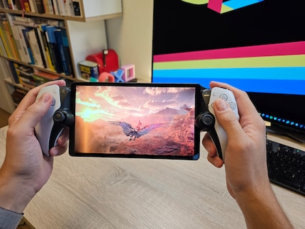 I use the PlayStation Portal to play my PS5 games on a small screen. Here, I’m playing Horizon Forbidden West.