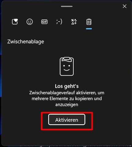 Windows+V te permet d'accéder à l'historique de classement pour l'activer