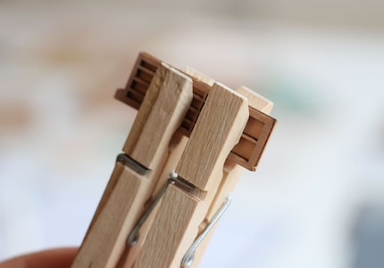 The clothes pegs fix things that have been glued together.