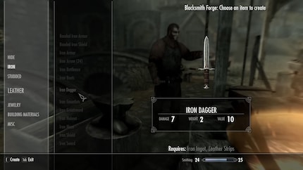 Ce n'est pas ainsi que je conçois le plaisir de jouer. Le poignard en fer, l'objet grind numéro un, a le statut de mème dans la communauté «Skyrim»