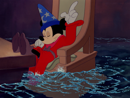 Dans le film Fantasia, Mickey Mouse se refait une beauté.