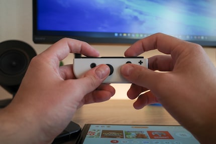 Les Joy-Cons disparaissent dans mes mains.