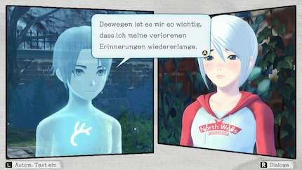 Ashley et le jeune fantôme deviennent bons amis au fil du jeu et explorent la propriété ensemble.
