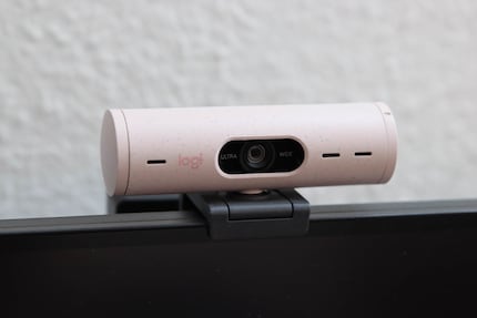 The Logitech Brio 500 usually sits on top of my monitor.