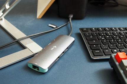 If your docking station doesn’t have the right connections, you’ll need an extension.
