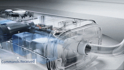 How the Nitetronic Z6 works: air chambers are inflated or air is released to move the head.