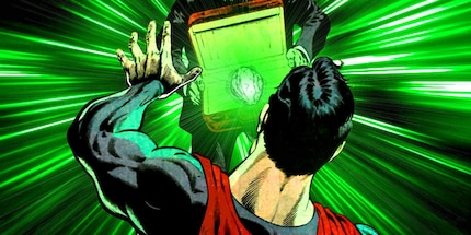 Superman et son pire ennemi, la kryptonite.