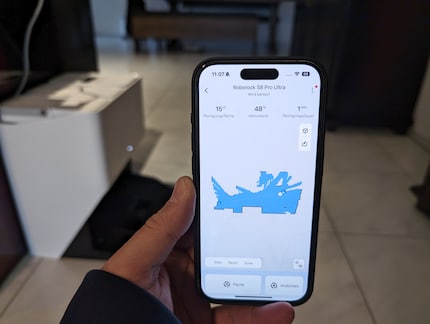 L’application vous permet de visualiser la carte de vos pièces.