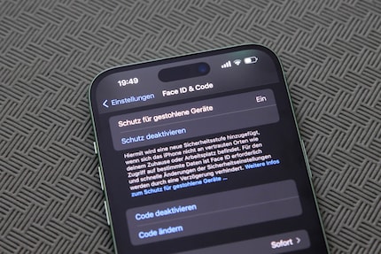 The new theft protection is just an extension in the Face ID settings.