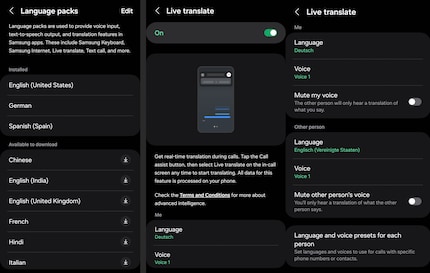 Jusqu'à présent, tu t'entretiens dans 13 langues via un traducteur en direct par smartphone