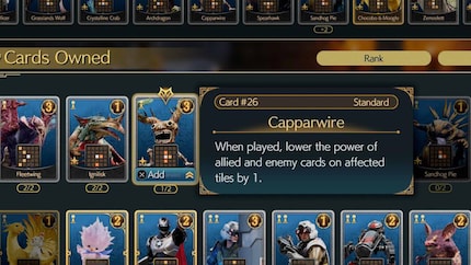 Certaines cartes, comme l'horrible «Capparwire», ont des capacités spéciales.
