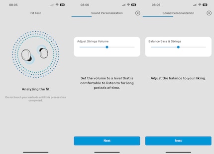 L'application permet d'adapter le son à vos oreilles.