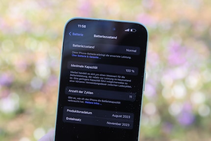 iOS 17.4 displays more information about the battery on the iPhone 15.