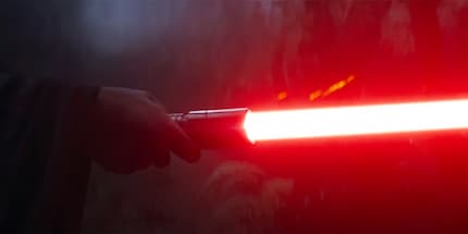 Who do you think the red lightsaber belongs to?