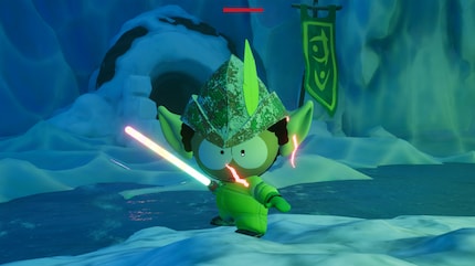 Les ennemis peuvent aussi utiliser les cartes à la con. Ici, ils se transforment en combattants à sabre laser.