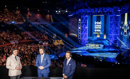 Mathieu en tant qu'analyste à l'IEM Katowice 2024.