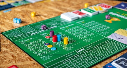 Le plateau de jeu est sobre et sert surtout à compter les points.