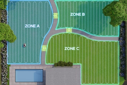 L'A1 scanne le jardin et crée une carte.