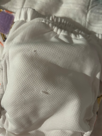 Unfortunately, the Velcro fastening on the nappy left unsightly marks during washing.