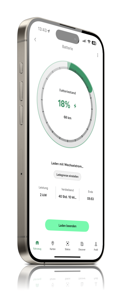 Less than 2,000 watts of charging power means long charging times.