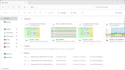 Under Start, you can see a lot about your usage.