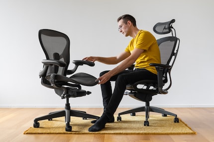 Après une journée de travail sur l’Aeron (à gauche), je souffre moins.