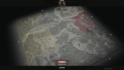 The map shows you different realms and where important resources are located.