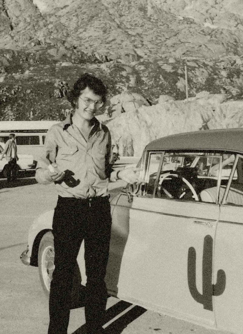 Regula Kieser-Gautschis, le père de Max, en route avec le véhicule de succulentes.