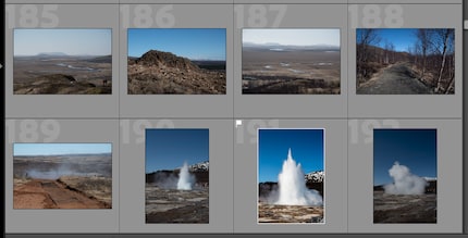 Les miniatures qui sautent aux yeux, ici la 191, sont généralement de bonnes photos.