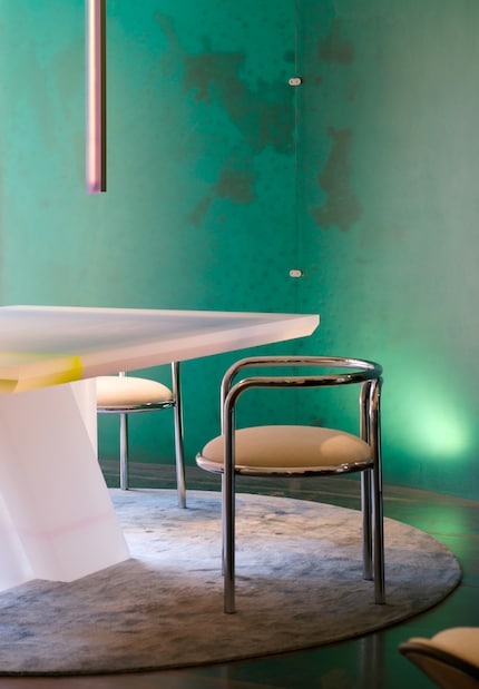 Chaise en tube d'acier de Sé | Acier inoxydable
