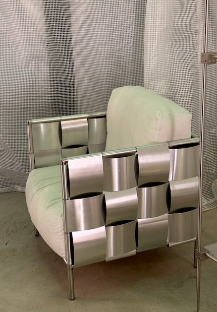  «Braid Chair» par Monika Szyca-Thomas | acier inoxydable