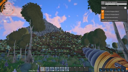 Construction en blocs : je peux casser et reconstruire ce genre de montagne si je le souhaite.