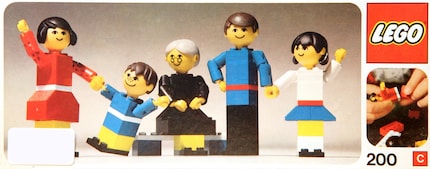This is what the first Lego figures from 1974 looked like.