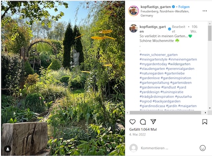 Different from the ornamental garden is the motto: ...