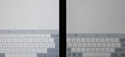 À gauche, l’iPad Air 13 avec 600 cd/m², à droite 500 cd/m².