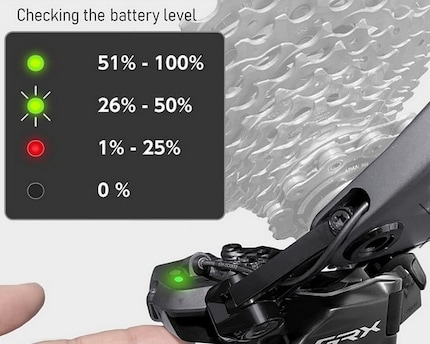 Le bouton multifonctions permet notamment de vérifier l'état de charge de la batterie.