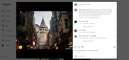 A speck of dust was airbrushed out of Matt Growcoot’s photo – enough to get it slapped with a «Made with AI» label.