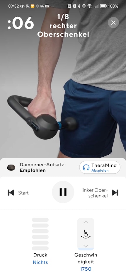 Le « Theragun Sense » affiche la pression et la vitesse dans l’appli.
