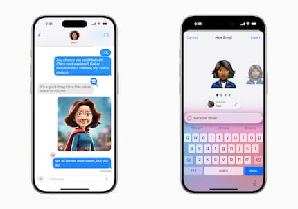 Les genmojis (à droite) et les images de l'Image Playground (à gauche) ressemblent plus à un gadget amusant qu'à un outil créatif puissant.