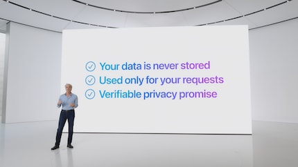 Apple promet de ne jamais stocker les données des requêtes d’intelligence artificielle.